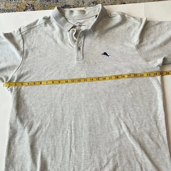 Tommy Bahama short sleeved polo shirt Light gray Men’s size XL Preppy - Picture 5 of 11